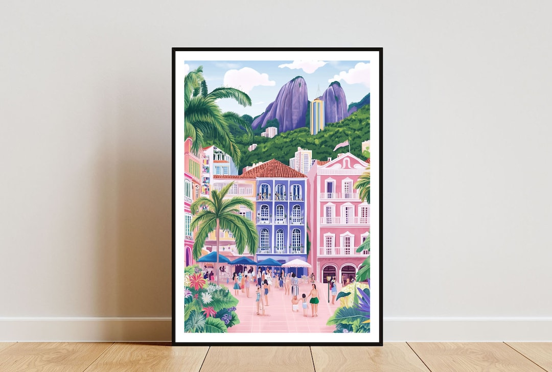 Affiche De Voyage De Vecteur Du Brésil Affiche De Voyage Avec Des Affiche De Voyage De Vecteur Du Brésil Affiche De Voyage Avec Des
