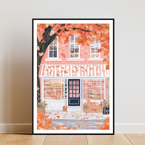 Póster de tienda de dulces, impresión de otoño, arte de pared de tienda de dulces, póster de arte de dulces, impresión de dulces, dulces, arte de pared de dulces, póster vintage, póster de tienda