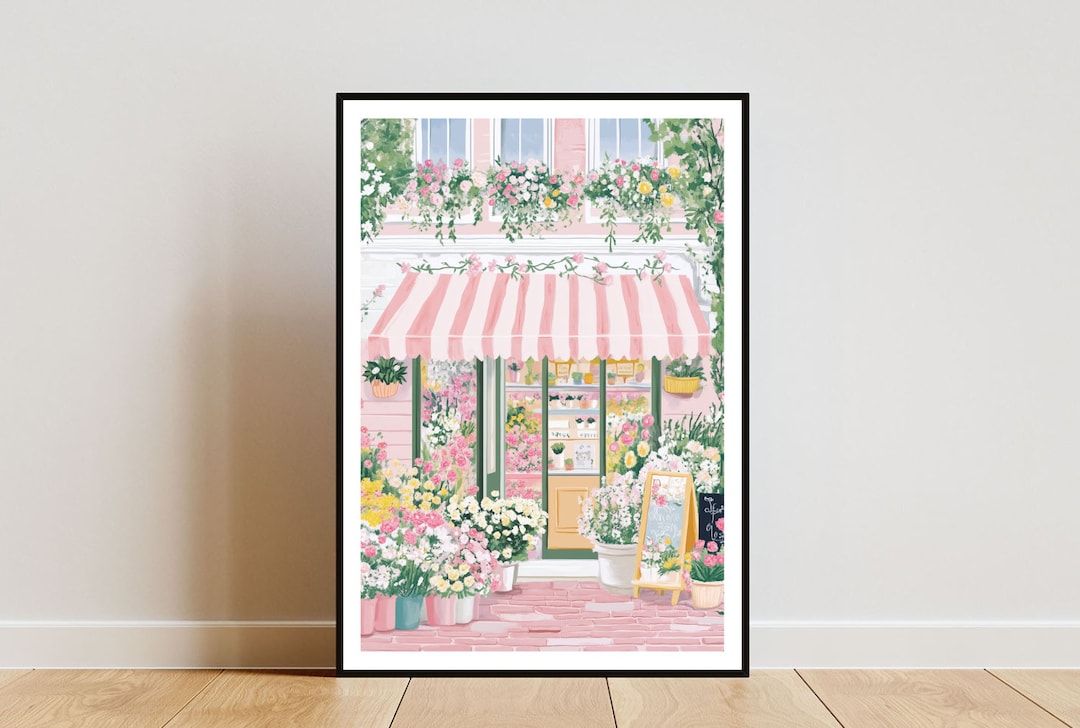Florist Poster, Flower Print, Flower Wall Art, Flower Shop Art Poster