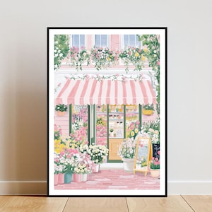 Florist Poster, Flower Print, Flower Wall Art, Flower Shop Art Poster, Florist Print, Plant Poster, Flower Poster, Retro Poster, Pastel Art