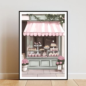 Patisserie Poster, Retro Poster, Coffee Print, Coffee Wall Art, Vintage Art Poster, Cafe Shop Print, French Bakery Poster, Bakery Poster
