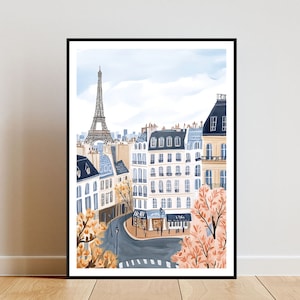 Póster de París, Impresión de la Torre Eiffel, Arte mural de Francia, Póster de viaje, Impresión parisina, París, Francia, Arte mural de París, Póster francés, Impresión de París