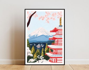 富士山ポスター - 日本の壁掛けアート - 富士山 - 日本 - 富士山