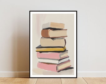 Plakat z książką, Wydruk książki, Sztuka ścienna z książką, Plakat ze sztuką książki, Wydruk biblioteczny, Plakat do salonu, Sztuka ścienna na półkę z książkami, Sztuka książki, Wydruk na półkę z książkami