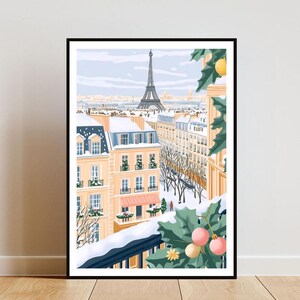 Paris Poster, Eiffel Tower Print, France Wall Art, Travel Poster, Parisian Print, Paris France, Paris Wall Art, Christmas Print, Paris Print