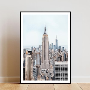 New York Poster, New York Print, America Wall Art, New York Watercolour, USA Print, Empire State Building USA Art, New York Skyline Poster