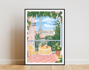Paris Poster, Eiffel Tower Print, France Wall Art, Travel Poster, Parisian Print, Paris France, Paris Wall Art, French Poster, Pastel Art