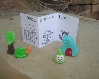 Set de juego del pequeño bosque de gnomos