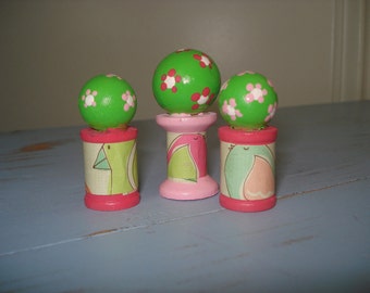 Conjunto de 3 topiarios del bosque del país de las hadas