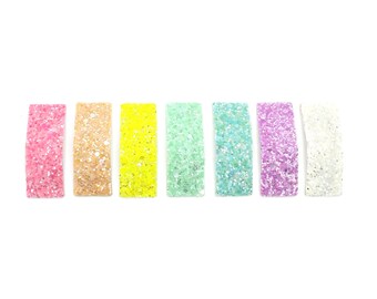 2 Glitter Snap Clips