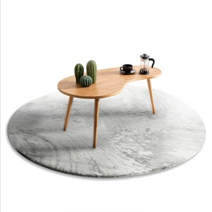 Wooden Coffee Table OAK , Asymmetrical Wooden Modern Coffee Table , Solid Wood Natural Coffee Table
