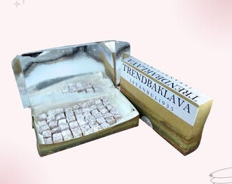 Delicias turcas de pistacho: Caja de regalo de 48 caramelos blandos, paquete de postres suaves para Ramadán