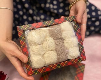 Caja de regalo de algodón de azúcar turco: Halva Pismaniye tradicional