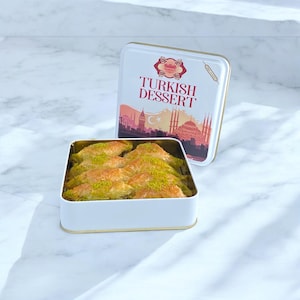 Authentic Pistachio Baklava: Turkish Pastry Gift Tin - Handmade in Istanbul