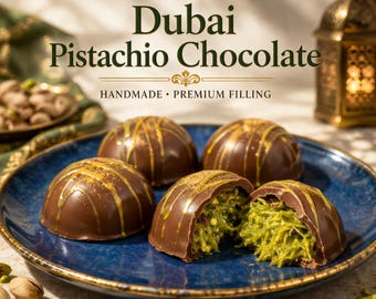 Dubai Pistachio Chocolate Bar: Kunafa, Crispy Kadayif, Snack Chocolate