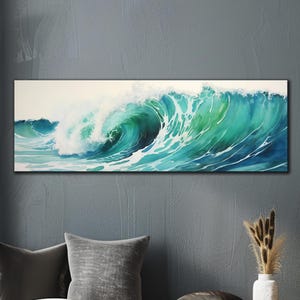 Blue Ocean Wall Art-Tempered Glass Wall Art-Abstract Sea Wall Decor Glass-Glass Printing-Sea Wall Art-Sea Wave Wall Decor-Large Wall Art