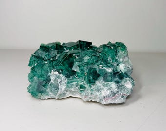 Green Fluorite Cluster: Cubic Crystal Formation - 5.5 lbs