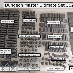 Juego modular de 362 piezas para mazmorras: Terreno SoftLock 3D para D&D
