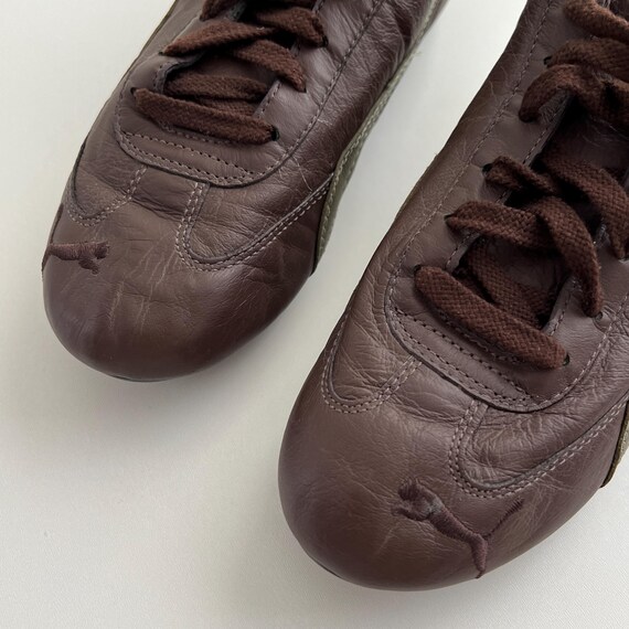 Rare Puma Speedcat Leather Brown and Khaki Trainers