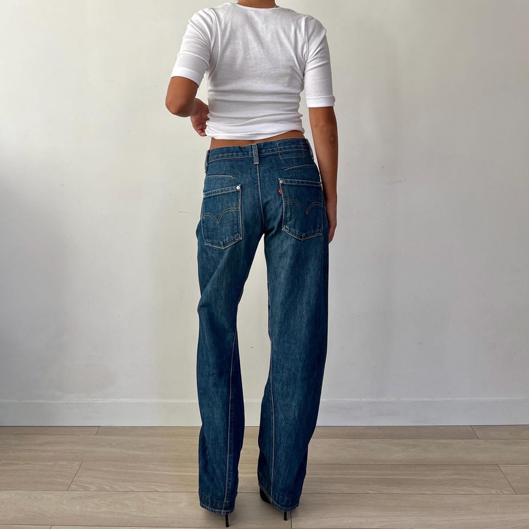 Vintage Levi s Engineered Twisted Leg Jeans Washed Blue Denim Pants vintage-levi-s-engineered-twisted-leg-jeans-washed-blue-denim-pants