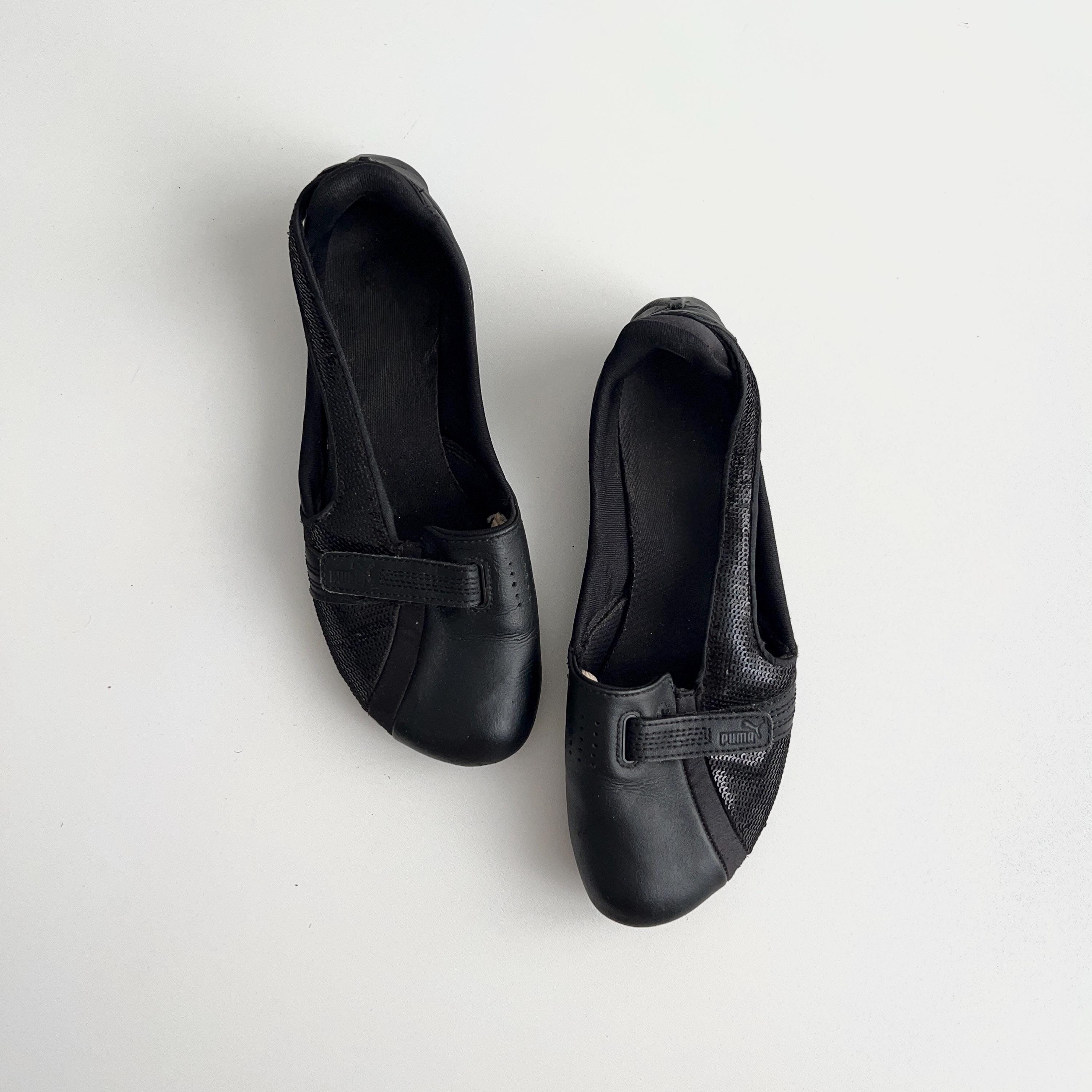靴 puma 00s ballet shoes Vintage puma ballet core flats moto lacing 00s