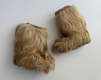 Botas de esquí vintage Yeti beige de piel / Talla 35, 36 y 37