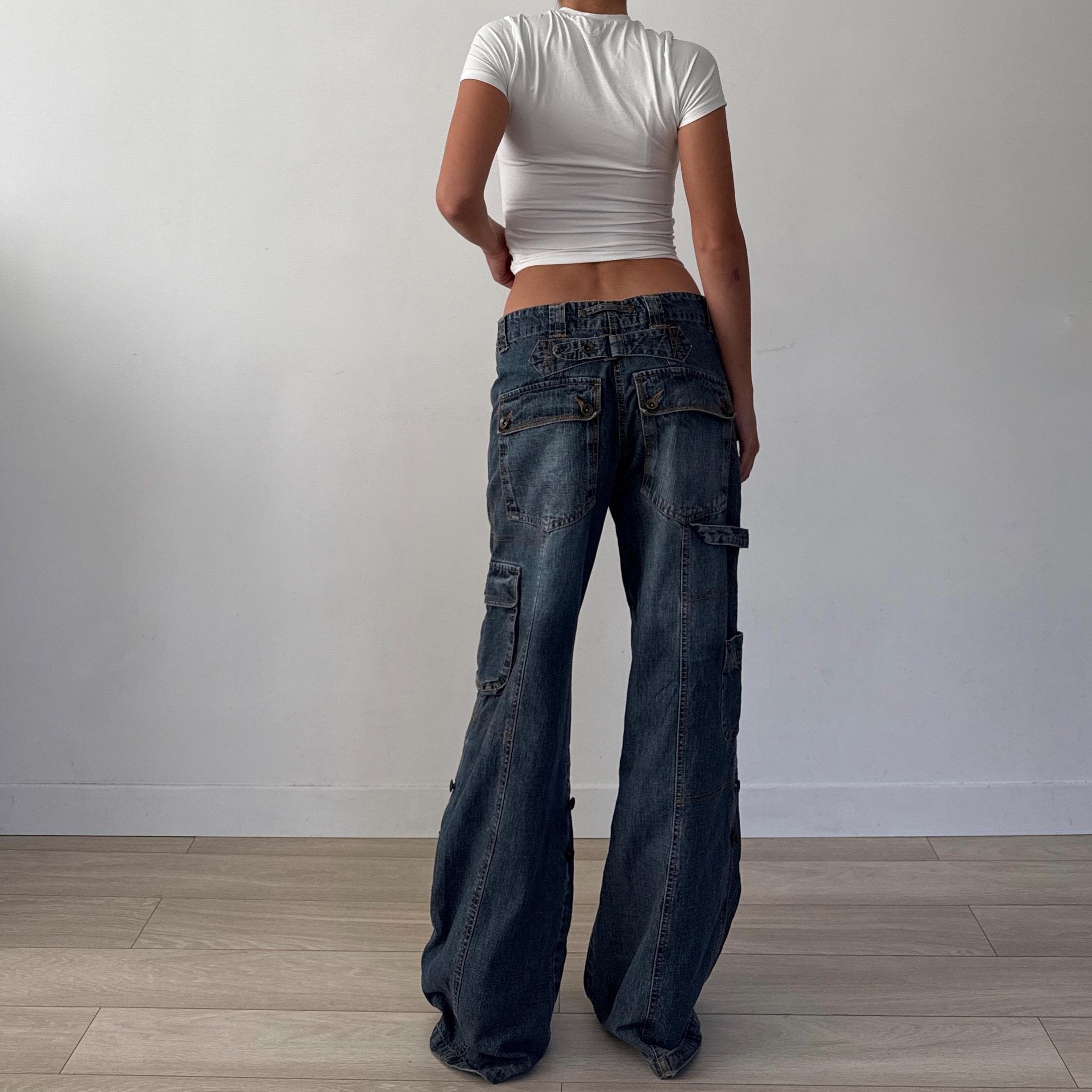★AAKAM★ Striped Cinch Back Denim Pants MUSINSA | AAKAM Striped Cinch Back Denim Pants (Blue)