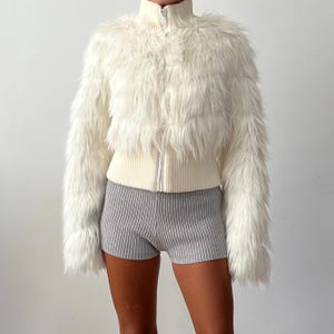 Y2k Rabbit Fur Coat - Etsy