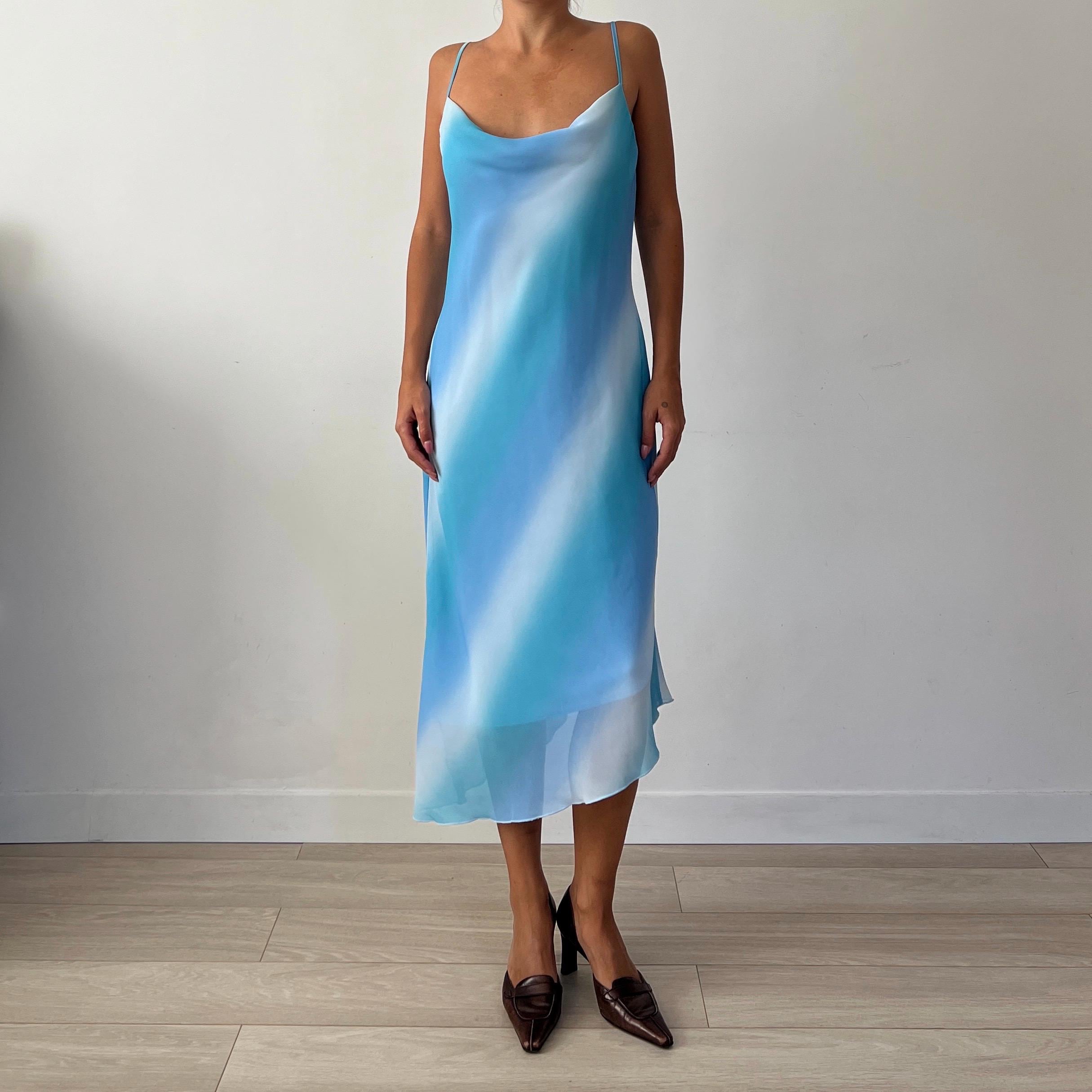 ombre slip dress Anemos A scene Ubud Ombre Silk Sheath Dress