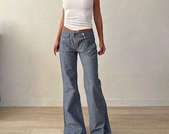 Vintage Indigo Diesel Flare Low Rise Bootcut Denim Jeans / Flared