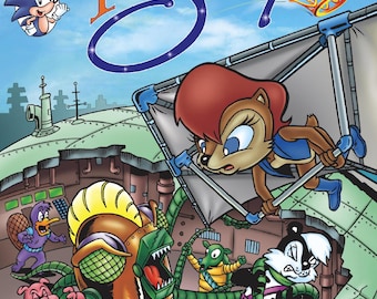 Księżniczka Sally Sonic Jeż Archie Comic Collection Cyfrowa Kolekcja