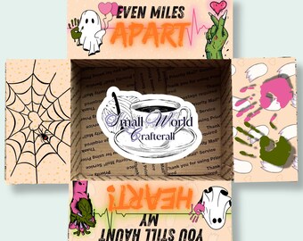 Halloween Care Package Box Flaps | Long Distance Ghost Gift (PDF)