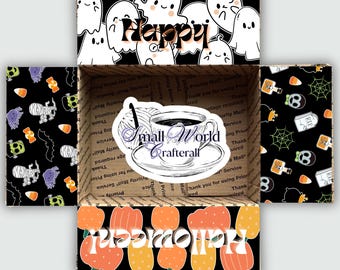 Happy Halloween Care Package Box Flaps, Spooky Digital Download (PDF)