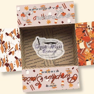 S'more Love & Pumpkin Spice Care Package, Printable Box Flaps (Digital Download PDF)