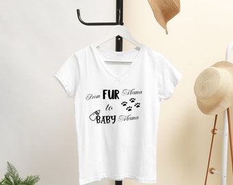 Baby shower, From Fur Mama To Baby Mama, Pregnant Sweatshirt, Gift for Expecting Mom, New Mom Gifts, Baby Announcement, Pregnancy Reveal