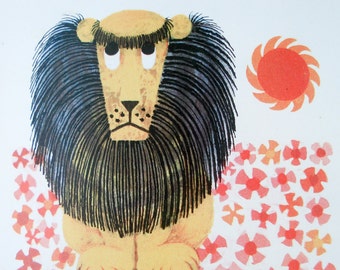 SALE -- Felix the Bald Headed Lion - hardback children's book - 1967 - first American edition