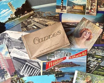 Large lot of vintage postcards - France, Spain, Hawaii, Washington DC, Florida
