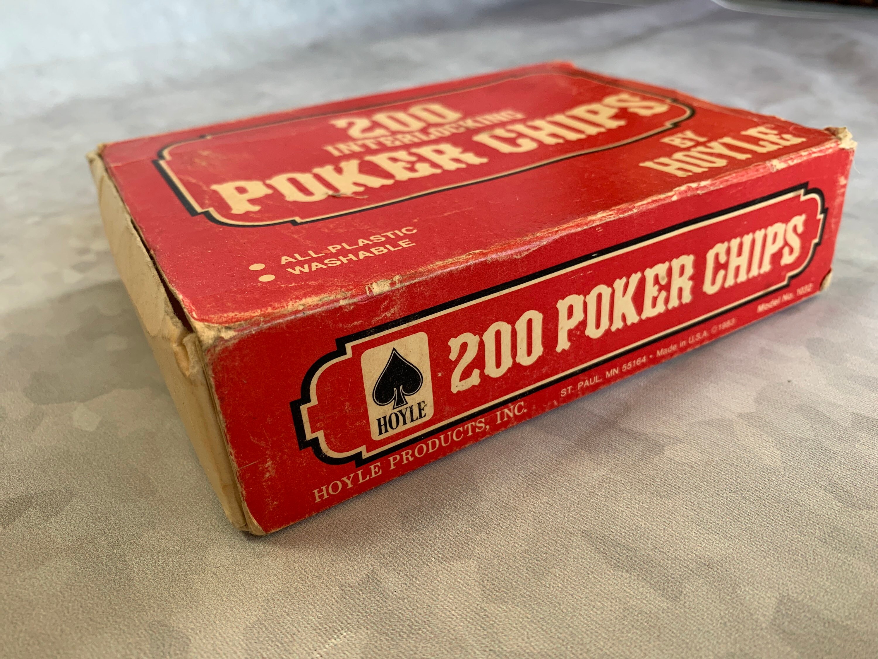 Vintage Poker Chip Set by Hoyle Full Set of Plastic Chips Etsy