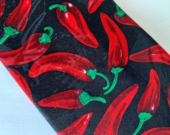 cravate jalapeño vintage - rouge vif et vert - par Andaloro