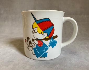 Vintage Otagiri mug - a boy and his dog