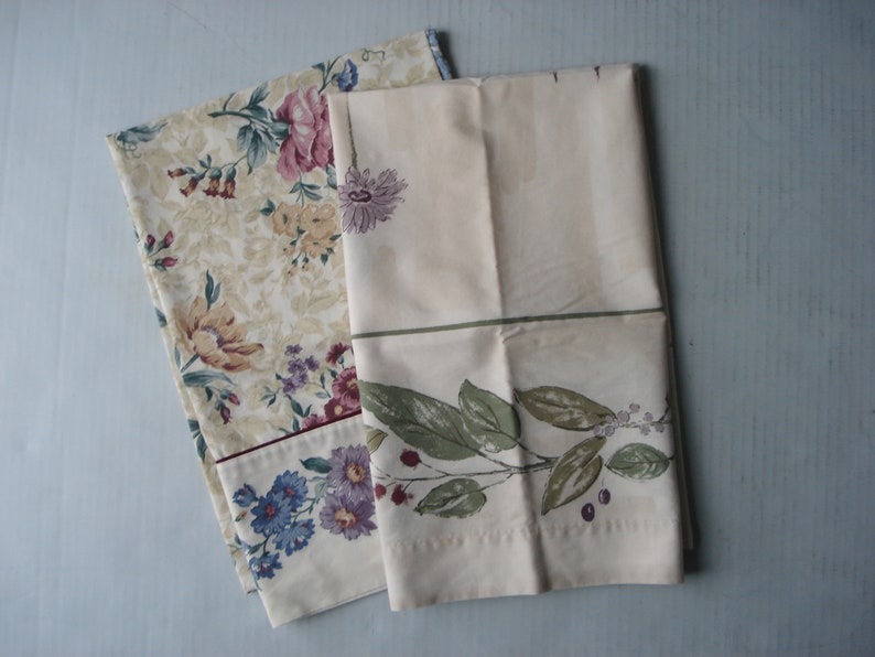 set of 6 shades of brown Vintage pillowcases