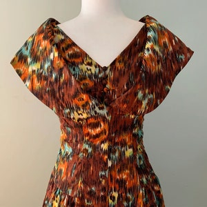 Fabulous 1960s party dress - abstract fabric - women&#39;s small
