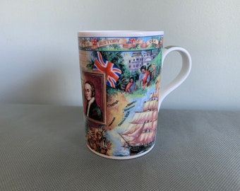 The History of Tea mug - bone china - James Sadler