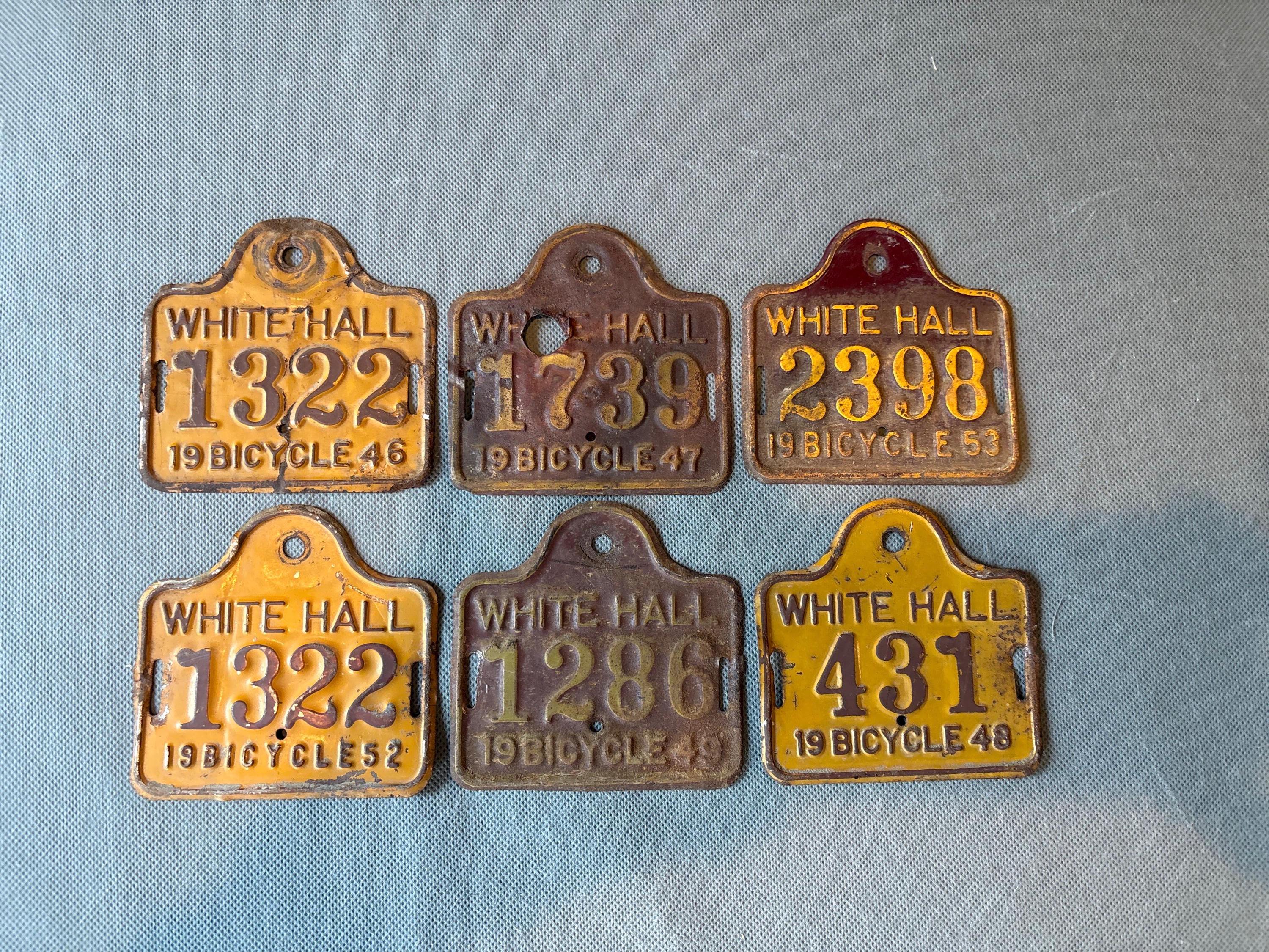 Set of 6 Antique Bike Licence Plates - 1950s Pennsylvania - Etsy