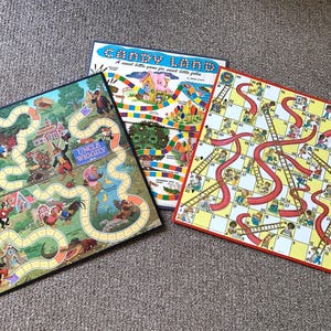 Choose your vintage board game: Uncle Wiggily, Candy Land or Chutes and Ladders - all in great condition