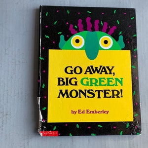 Go Away Big Green Monster - Vintage story book by Ed Emberley - 1990s