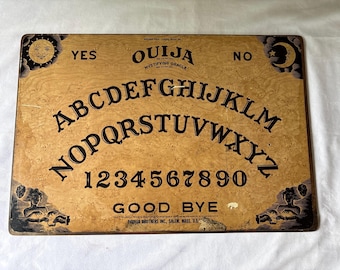 Vintage Ouija board - William Fuld mystifying oracle board - Halloween decor - board only