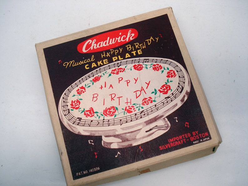 made in Japan in box Musical birthday cake pedestal Chadwick
