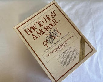 Vintage How to Host a Murder game - A Matter of Faxe murder mystery party game with cassette - 1980s - complete set