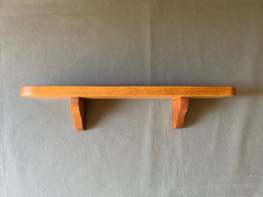 18 Inch Shelf With Plate Display - All Wood - Nice Curves - Etsy